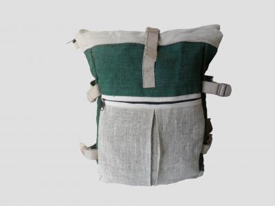 Barcelona Roll-top Backpack made of Hemp and Cotton