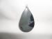 Obsidian pendant with blue spots