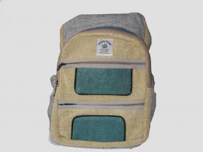 City backpack made of Hemp and Cotton Yellow