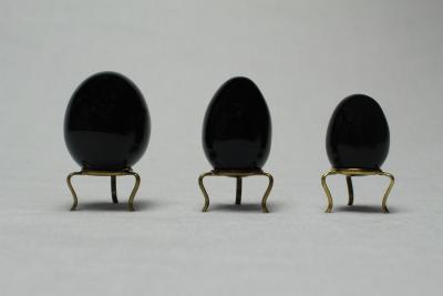 Large Black Obsidian Egg