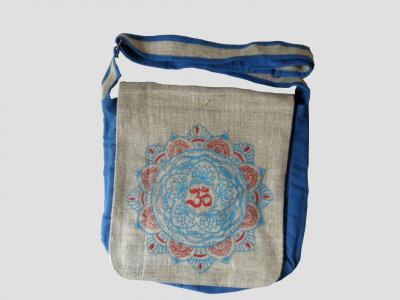 Ethnic Crossbody Bag made of Hemp and Cotton